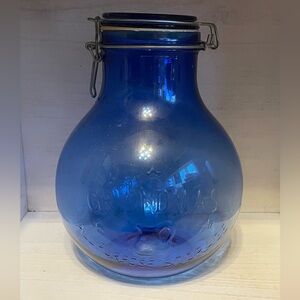Grandmas All Purpose Cobalt Blue Jar